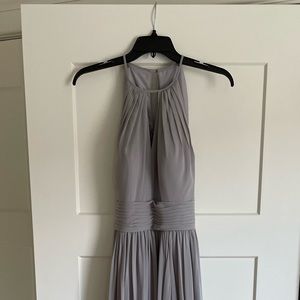 Azazie Cherish silver bridesmaid dress